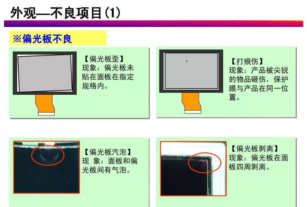 tft-lcd常見不良現象分析